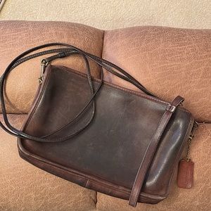 70% off sale!! Coach bag: vintage leather double strap Crossbody bag